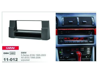 1-DIN Car Audio Installation Kit for BMW 5-Series (E39)1995-2003; X5 (E53) 1999-2006 w/pocket)